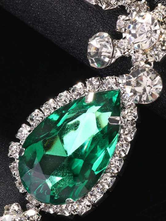 Sexy Green Rhinestone Thong