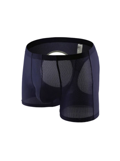 Men's Sexy Mesh Hip Hollow Boxer Briefs