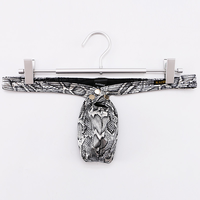 Sexy Low-Rise Snake Print Thong