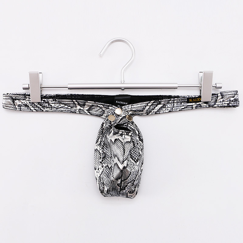 Sexy Low-Rise Snake Print Thong