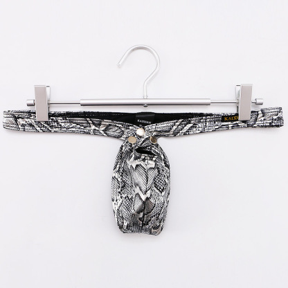 Sexy Low-Rise Snake Print Thong