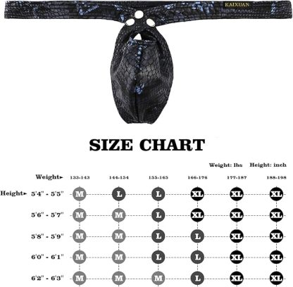 Sexy Low-Rise Snake Print Thong