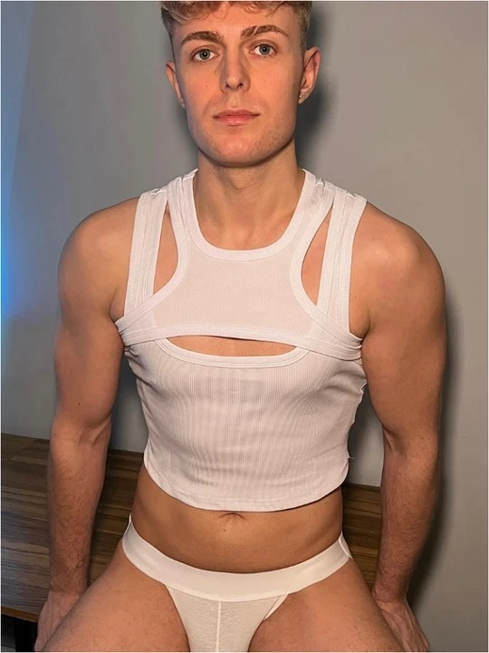 Men's Irregular Tank Top Jockstraps Set