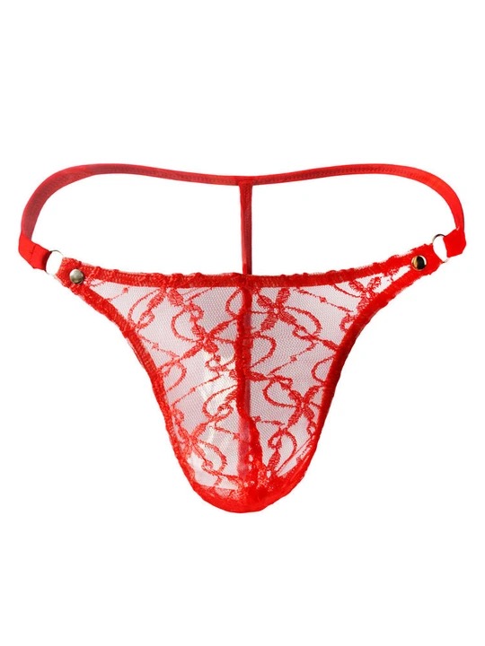 Men's Sexy Transparent Mesh Thong