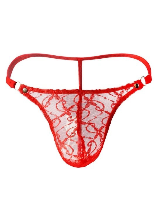 Men's Sexy Transparent Mesh Thong