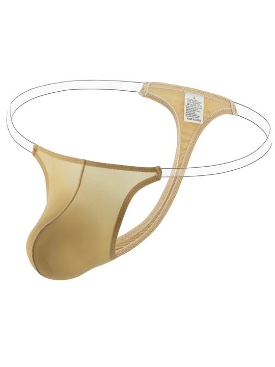 Men's Sexy Transparent Ice Silk Thong