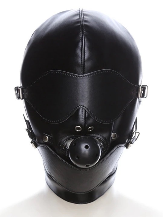 Adult Leather Bondage Headgear harness