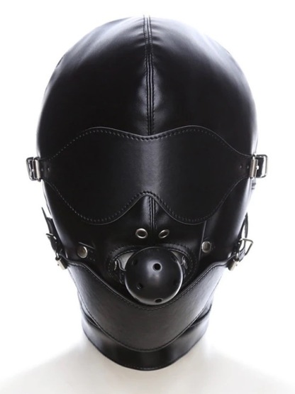 Adult Leather Bondage Headgear harness