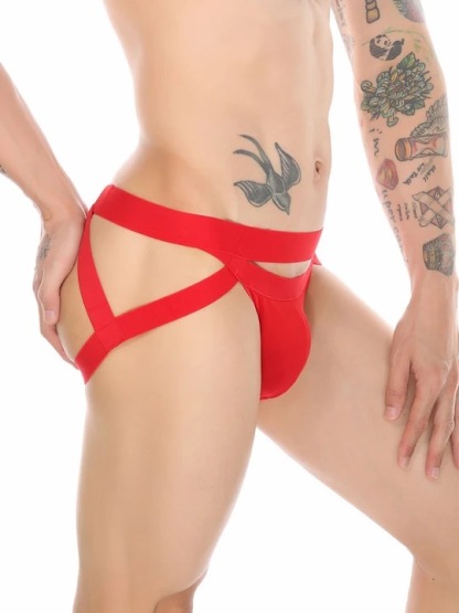 Men's Metal Ring Thong