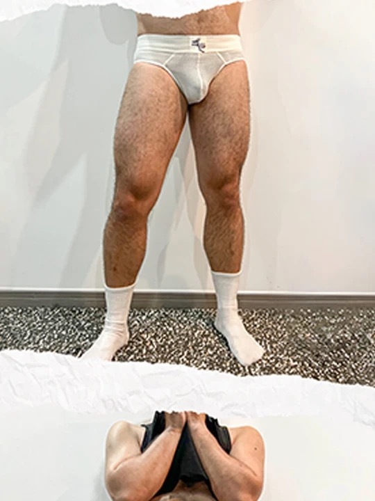 Men's Mesh Solid Color Wide Waistband Briefs