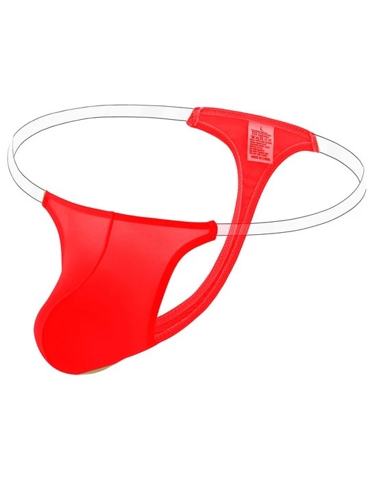 Men's Sexy Transparent Ice Silk Thong