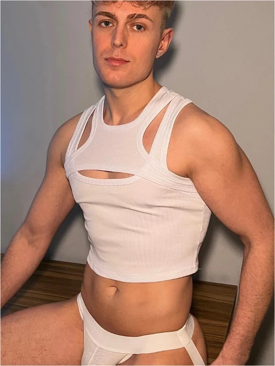 Men's Irregular Tank Top Jockstraps Set