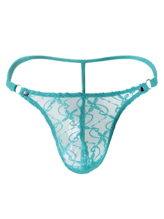 Men's Sexy Transparent Mesh Thong