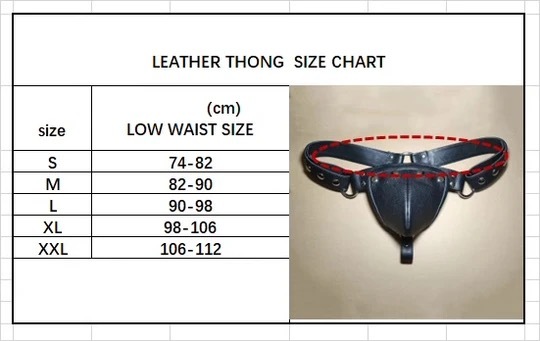 Men's Sexy Genuine Leather Thong HarnessUnderwear