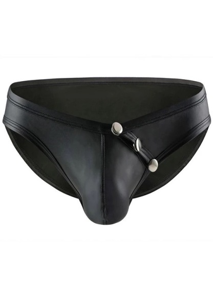 Men's Sexy Patent Leather Briefs