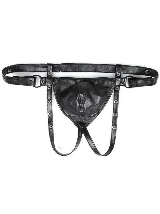 SM Sexy Leather Bandage Thong
