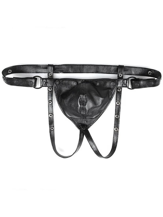 SM Sexy Leather Bandage Thong