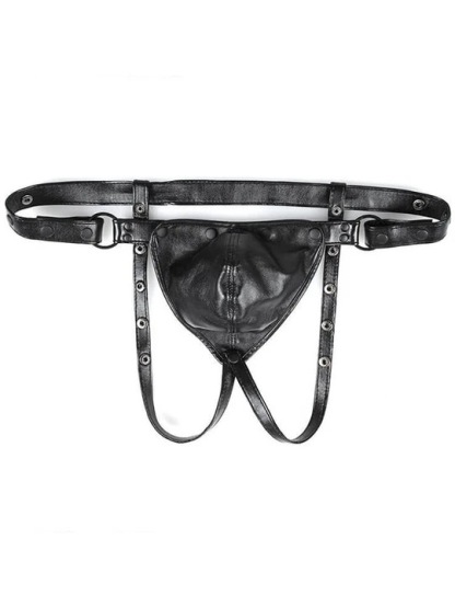 SM Sexy Leather Bandage Thong