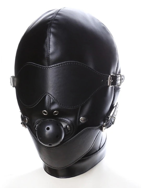 Adult Leather Bondage Headgear harness