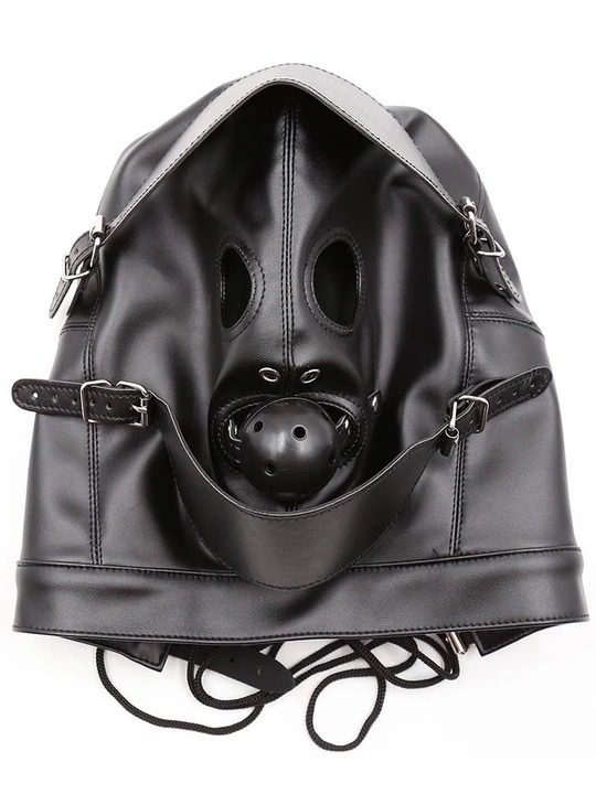 Adult Leather Bondage Headgear harness