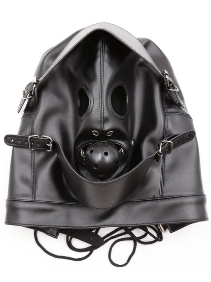 Adult Leather Bondage Headgear harness