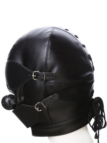 Adult Leather Bondage Headgear harness