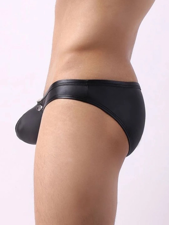 Men's Sexy Patent Leather Briefs