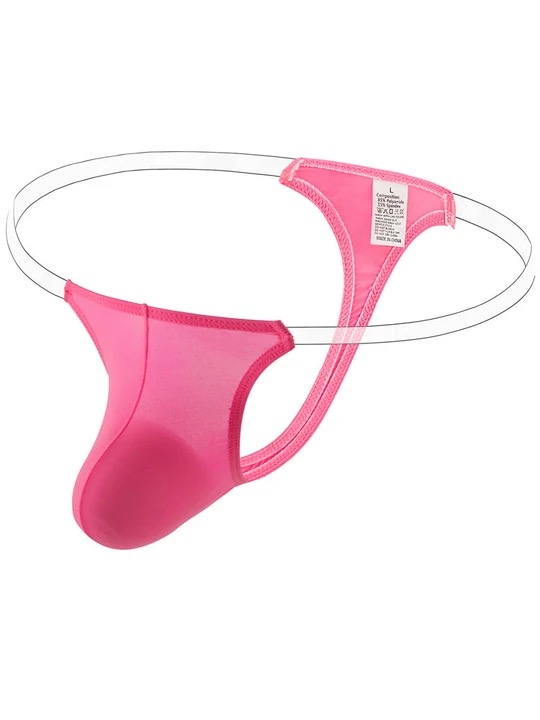 Men's Sexy Transparent Ice Silk Thong