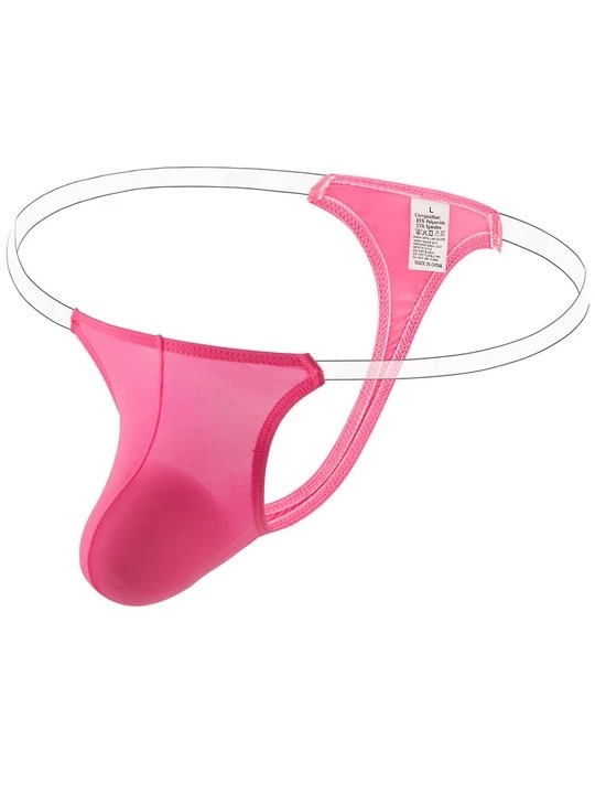 Men's Sexy Transparent Ice Silk Thong