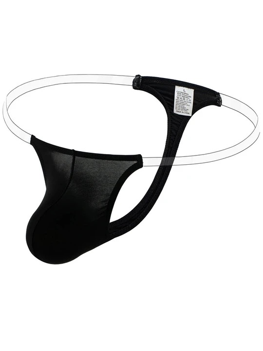 Men's Sexy Transparent Ice Silk Thong