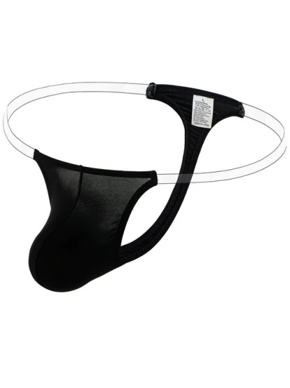 Men's Sexy Transparent Ice Silk Thong