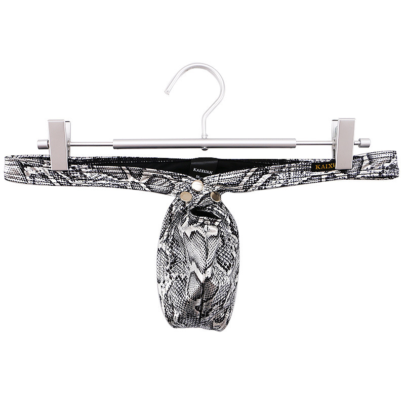 Sexy Low-Rise Snake Print Thong