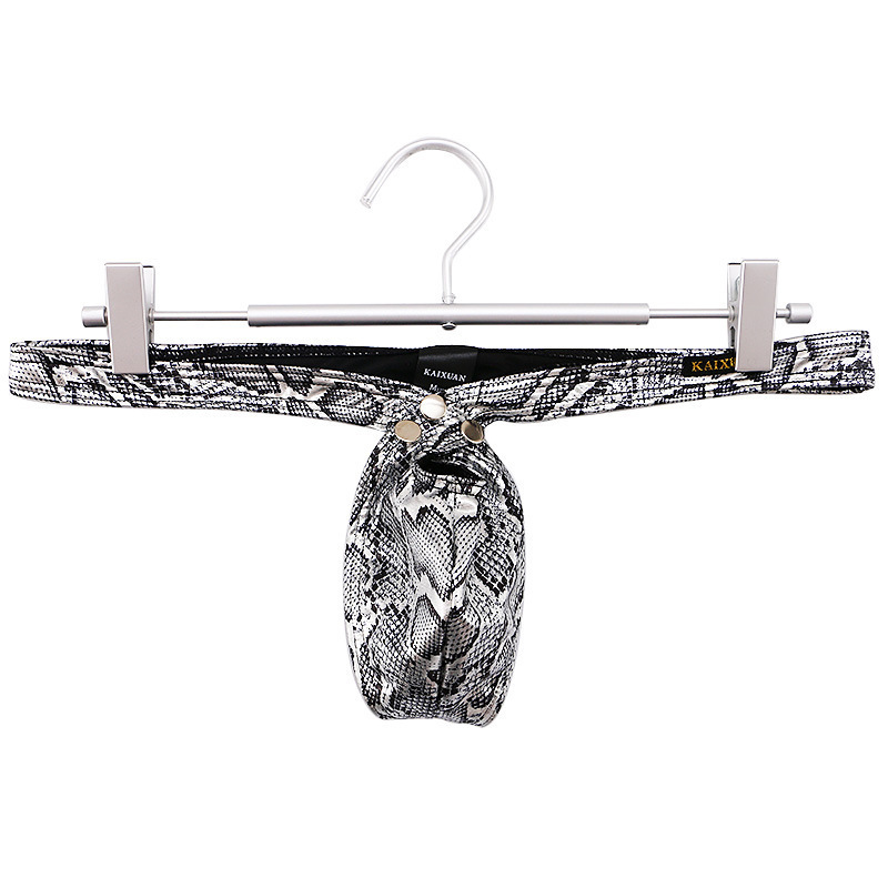 Sexy Low-Rise Snake Print Thong