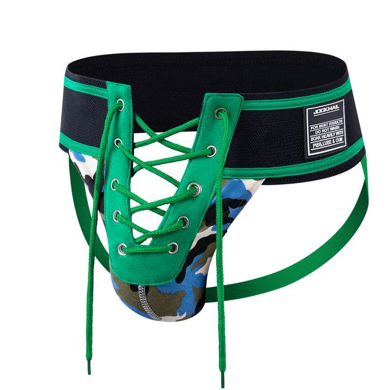 Rebel Camo Lace-Up Jockstrap