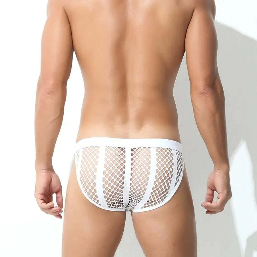 Mesh Striped Side Show Briefs