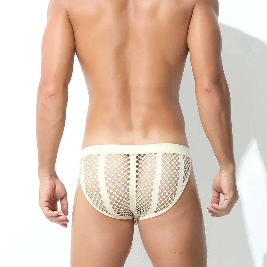 Mesh Striped Side Show Briefs