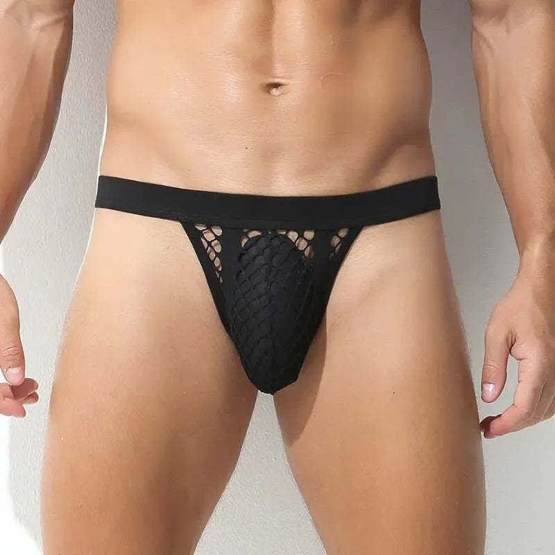 Mesh Striped Side Show Briefs
