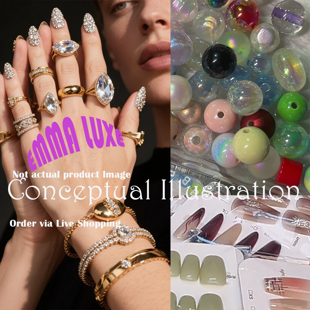 ( M ) Press-on-Nails, Beads&Charms, Earings, Bracelet, etc Wholesale 