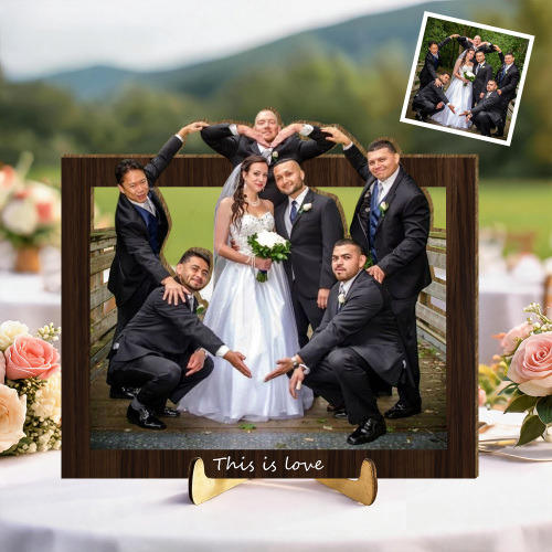 Custom Wooden Wall Art For Home Decor – Personalized Photo Wooden Frame Art, 3d Textured Carving, Elegant Home Decor & Heartfelt Gift For Lovers, Wedding