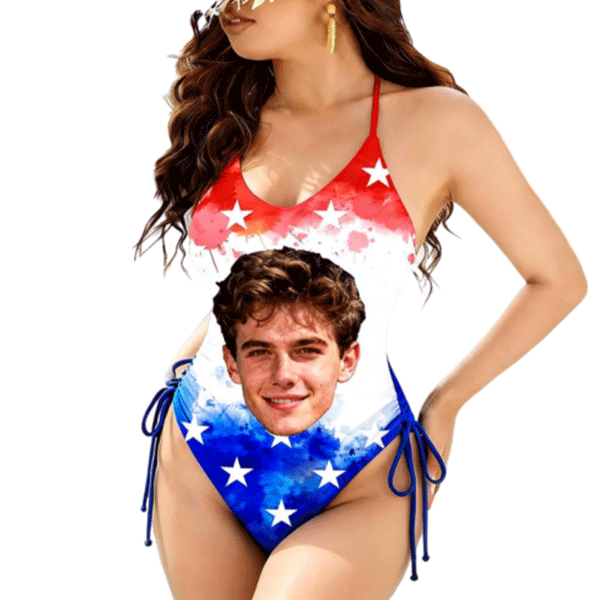 Drawstring One Piece Swimsuit