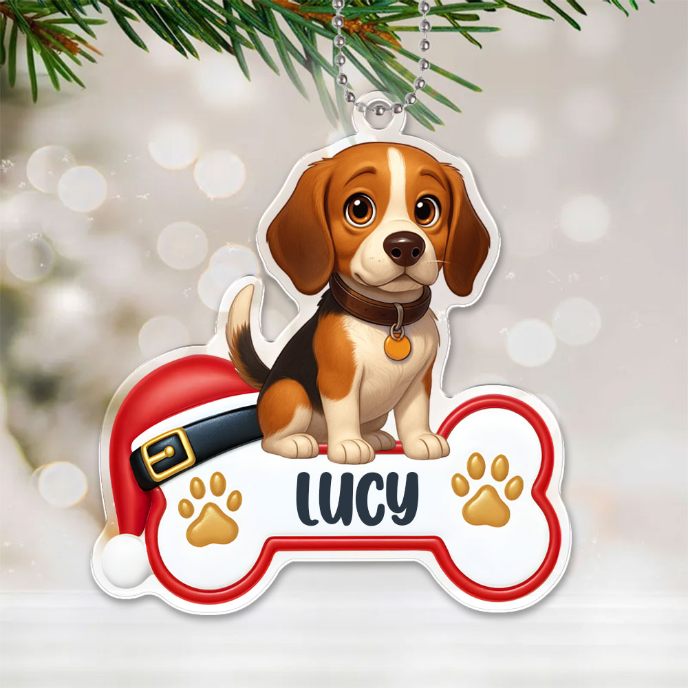 Custom 3d Effective Cristmas Ornament Custom Face & Name Decor Ornaments Gifts For Family For Christmas For Pet-mekesllser-Mekesllser,For Pet Lovers,Christmas,Home Decor,AI,Christmas Ornament