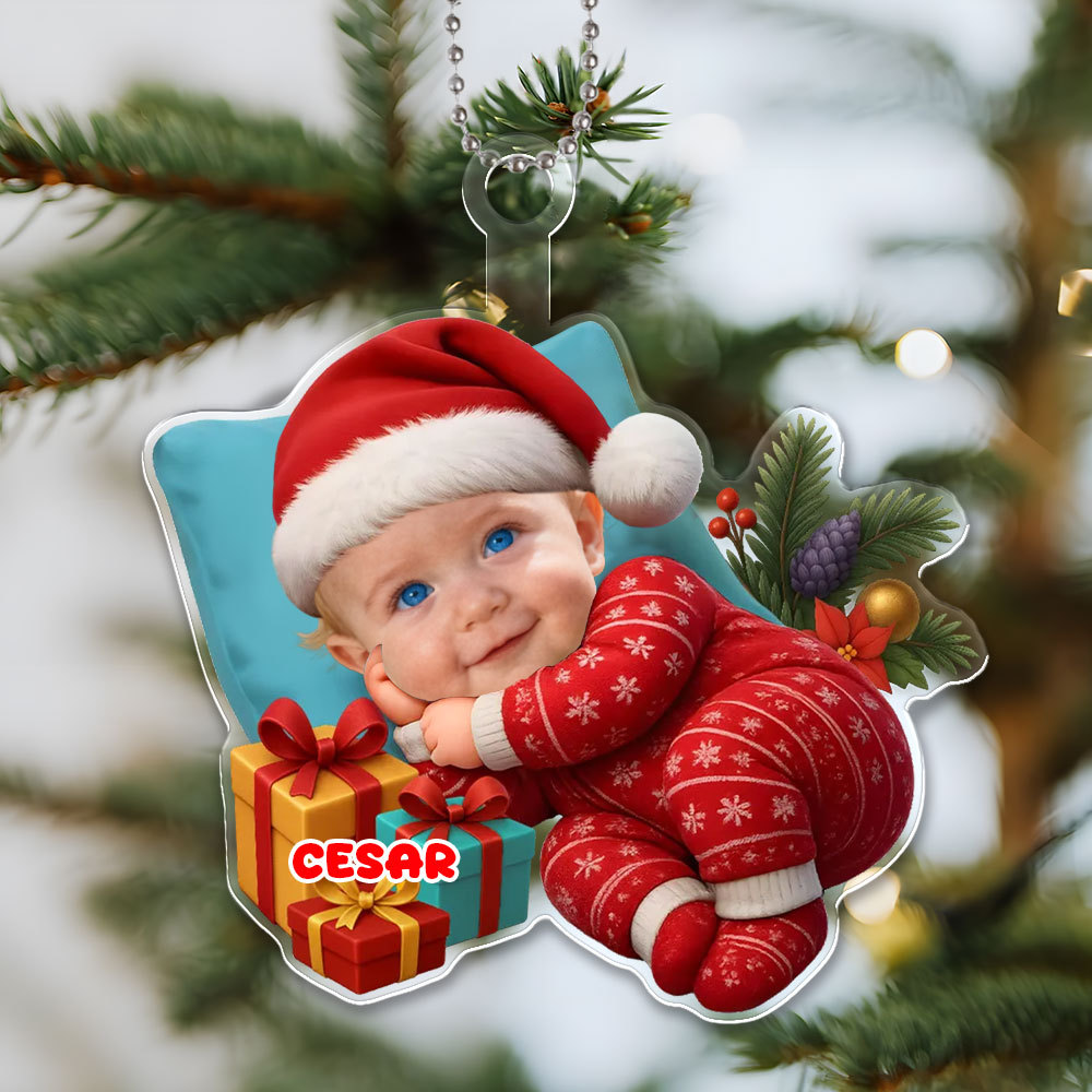 Custom 3d Effective Cristmas Ornament Custom Face & Name Decor Ornaments Gifts For Family For Christmas For Babies-mekesllser-Mekesllser,Christmas,Home Decor,Christmas Ornament