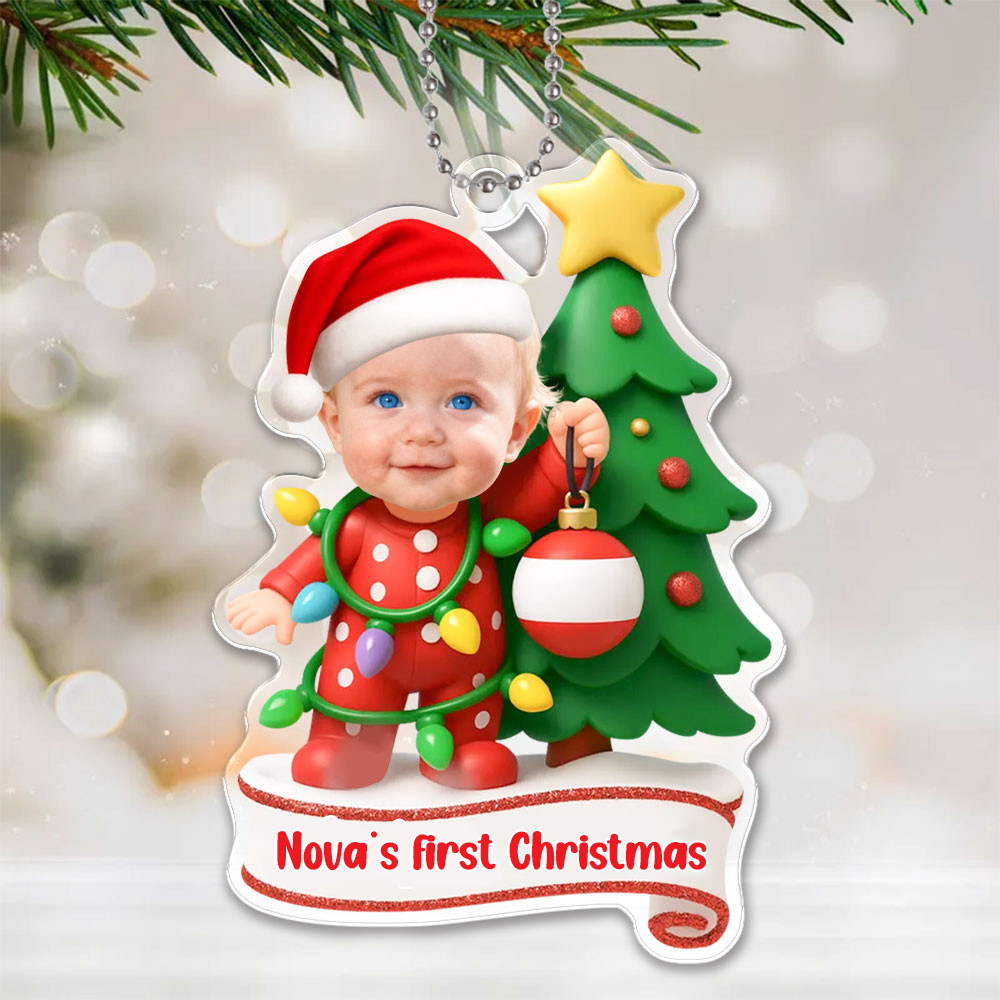Custom 3d Effective Cristmas Ornament Custom Face & Name Decor Ornaments Gifts For Family For Lovers For Christmas For Baby-mekesllser-Mekesllser,Christmas,Home Decor,Christmas Ornament