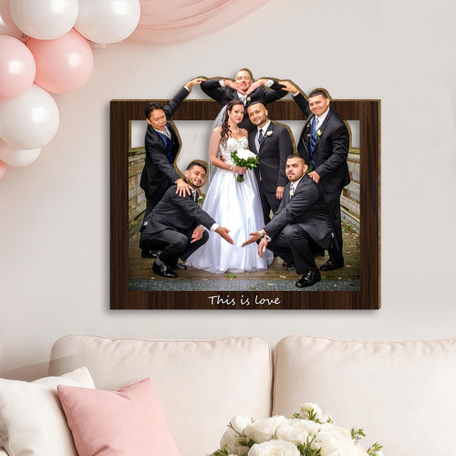 Custom Wooden Wall Art For Home Decor – Personalized Photo Wooden Frame Art, 3d Textured Carving, Elegant Home Decor & Heartfelt Gift For Lovers, Wedding