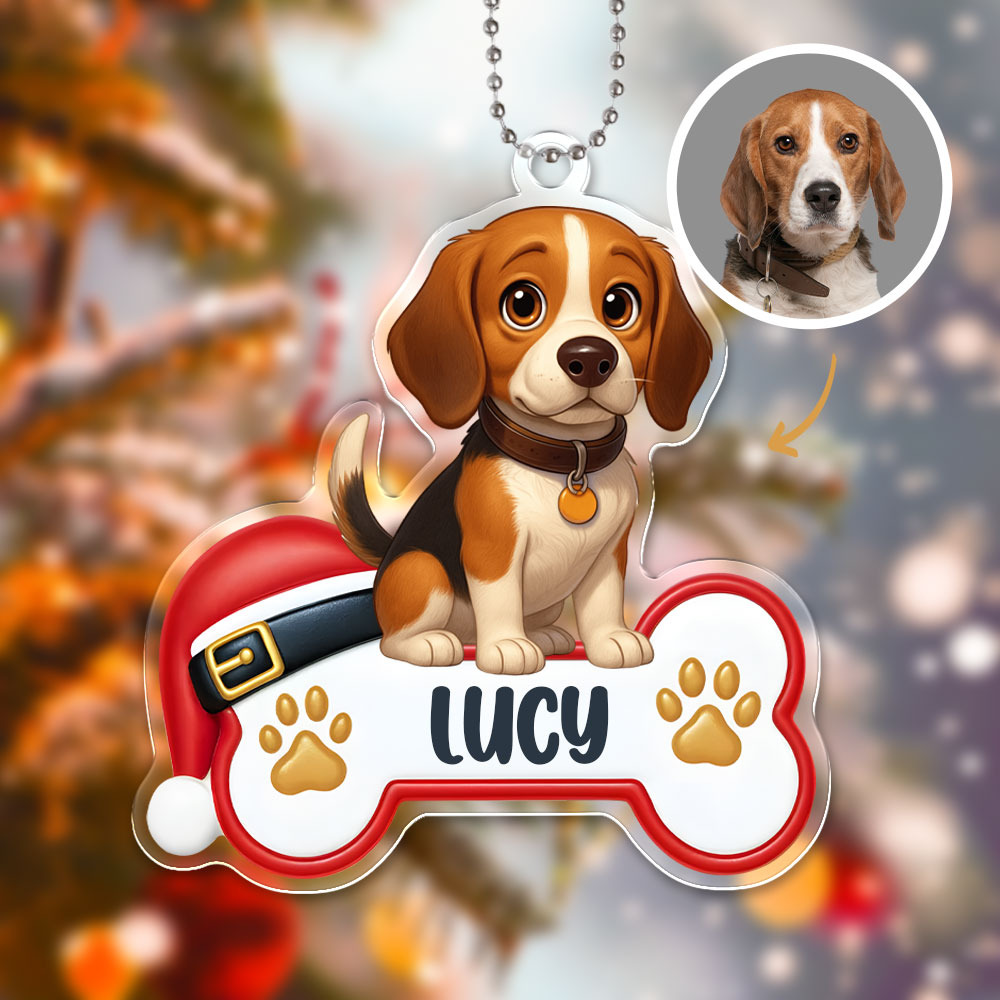 Custom 3d Effective Cristmas Ornament Custom Face & Name Decor Ornaments Gifts For Family For Christmas For Pet-mekesllser-Mekesllser,For Pet Lovers,Christmas,Home Decor,AI,Christmas Ornament