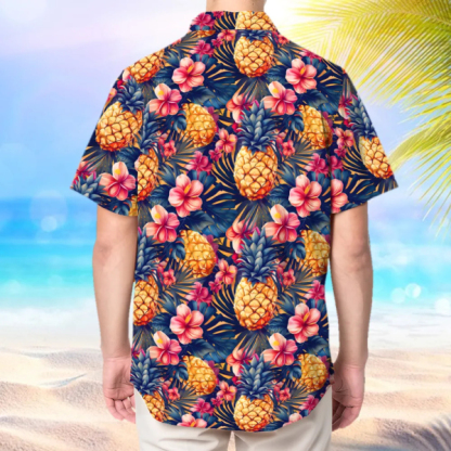 Custom Hawaiian Hibiscus Shirt With Face Flower Holiday Beach Shirt Hawaiian Beach Shirt Holiday Gift For Men-mekesllser-Swimwear,Mekesllser,Summer Sale,Swimwear For Men,For Men,Hawaiian,Hawaiian Shirt,Men's Hawaiian Shirt
