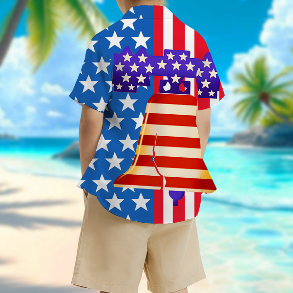 Custom Independence Day Short Sleeve Shirt Face Teenage Hawaiian Shirt American Flag Beach Holiday Gift For Kids-mekesllser-Swimwear,Mekesllser,American Flag,Summer Sale,Hawaiian Shirt,For Kids,Swimwear For Kids,Kid's Hawaiian Shirt,For Pet Lovers,For Boys,For Girls