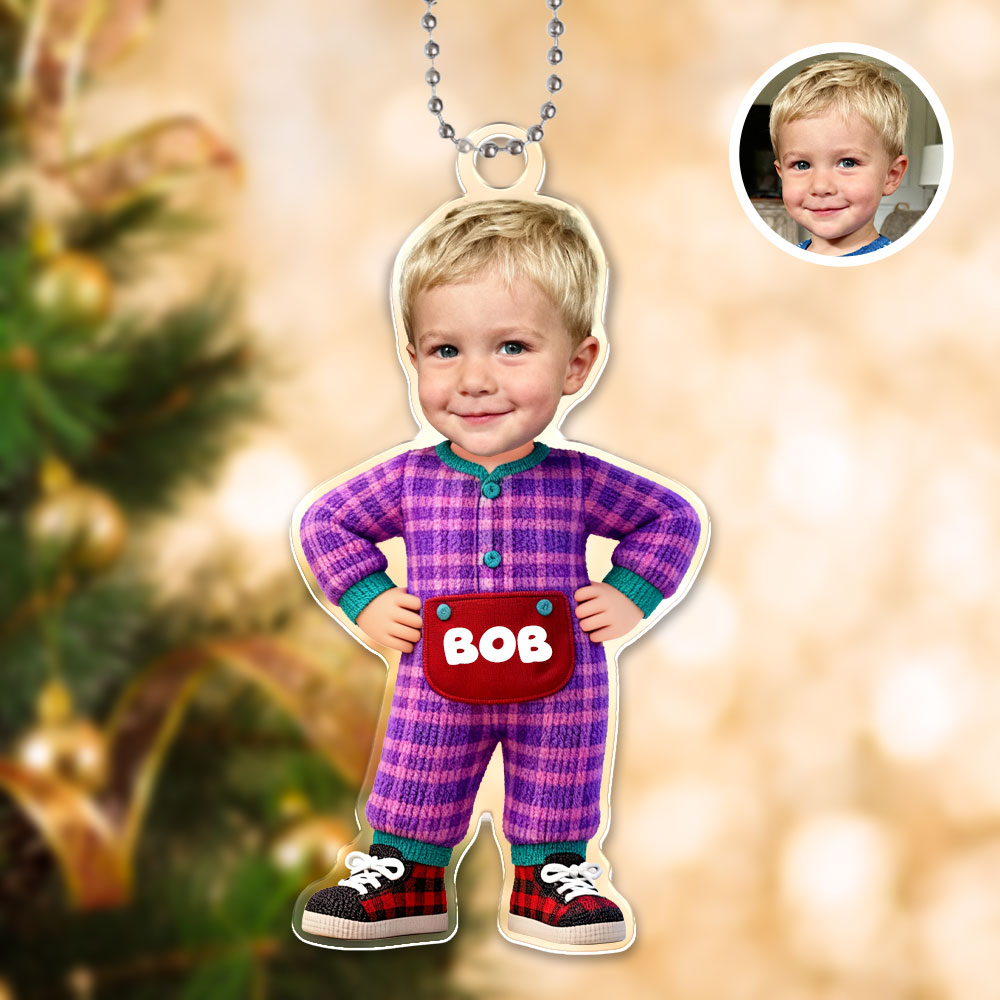 Custom 3d Effective Cristmas Ornament Custom Face & Name Decor Ornaments Gifts For Family For Lovers For Kids-mekesllser-Mekesllser,Christmas,Home Decor,Christmas Ornament