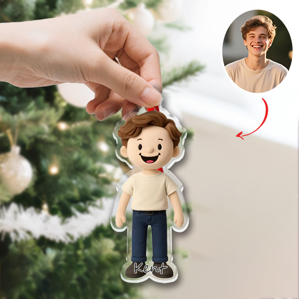 Custom 3d Effects Christmas Ornament Custom Family Face & Name Decor Ornaments Xmas Gifts For Lover For Family-mekesllser-Mekesllser,Christmas,Home Decor,Christmas Ornament,Ornament