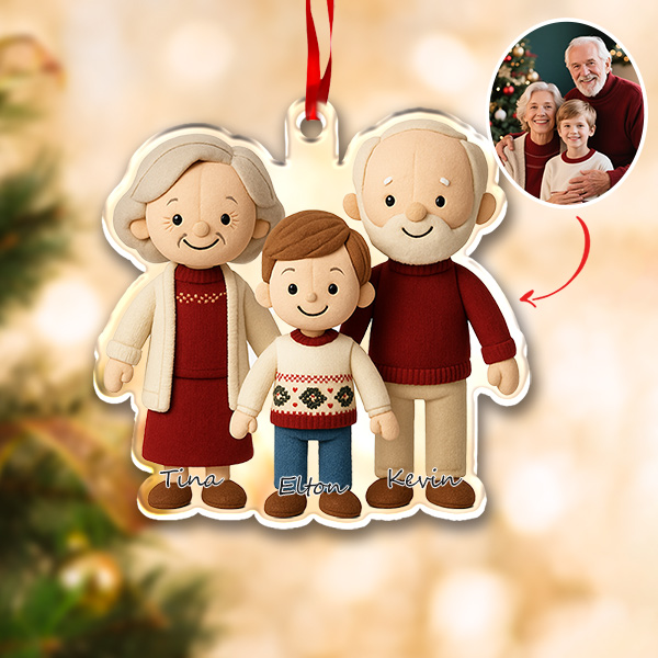 Custom 3d Effects Christmas Ornament Custom Family Face & Name Decor Ornaments Xmas Gifts For Lover For Family-mekesllser-Mekesllser,Christmas,Home Decor,Christmas Ornament,Ornament